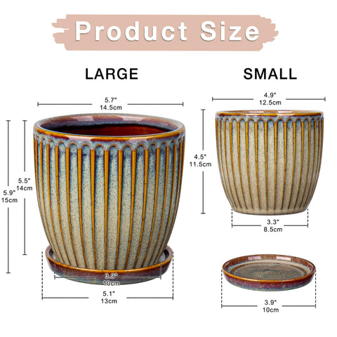 Oairse textured glaze ceramic pot with artisanal finish