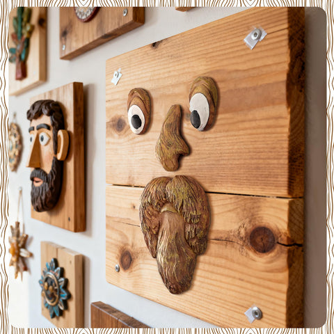 OALEN tree face delightful wink brightens gateways and garden paths