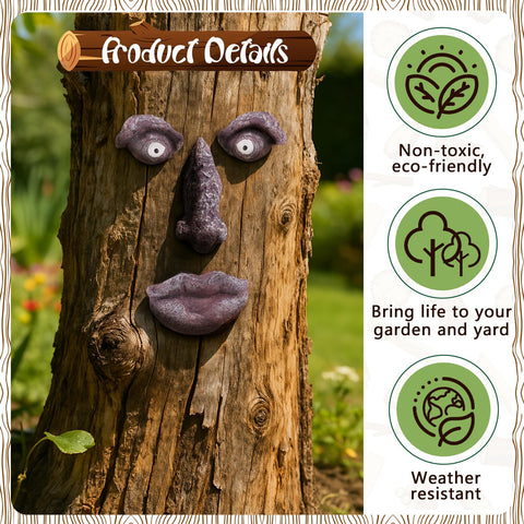OALEN tree face surprised expression adds seasonal charm for Halloween