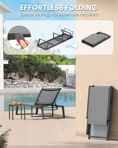 Oasbira lounge with wide-footed stability on any surface during outdoor use.