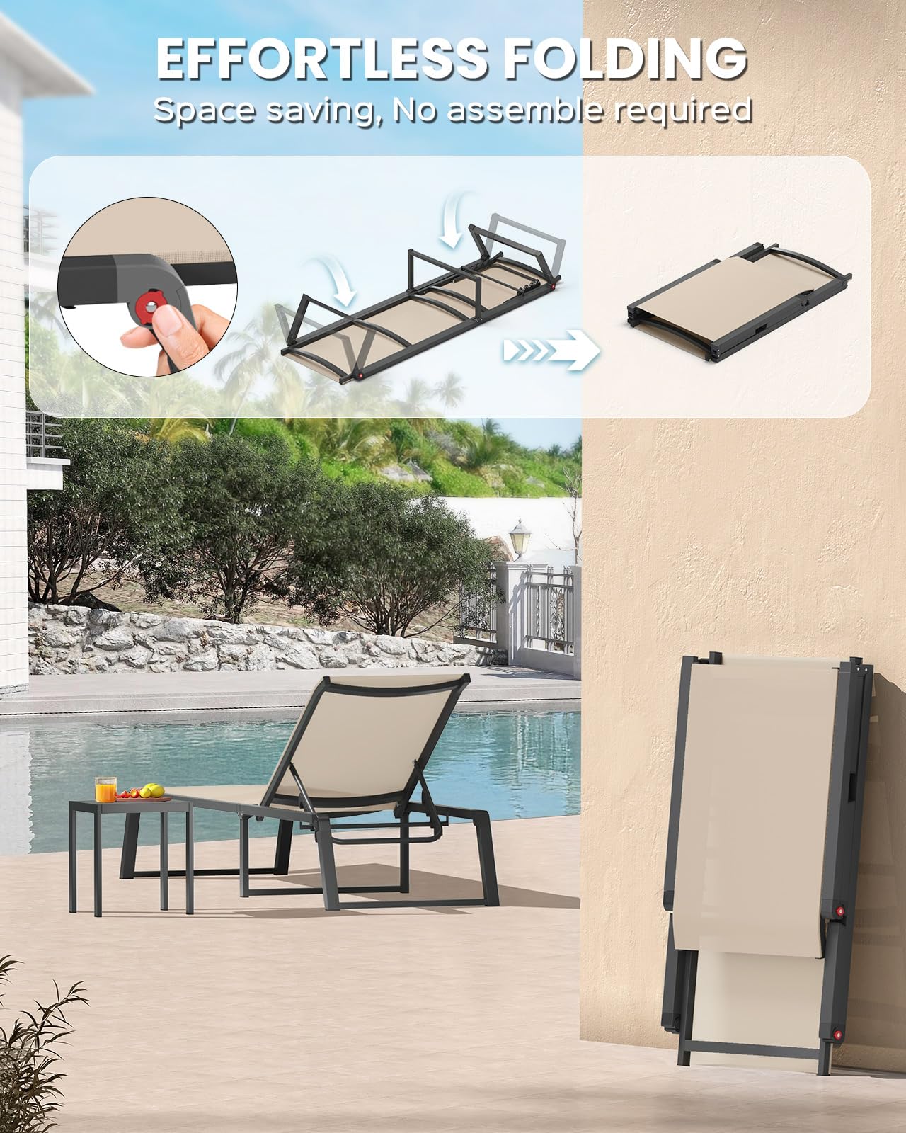 Oasbira wide-footed-base provides stable support on varied surfaces.