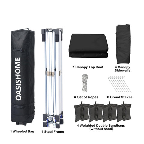 OASISHOME pop-up gazebo sidewalls with walls provide privacy and wind protection.
