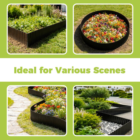 OasisTrim flexible border bending easily for custom garden shapes.