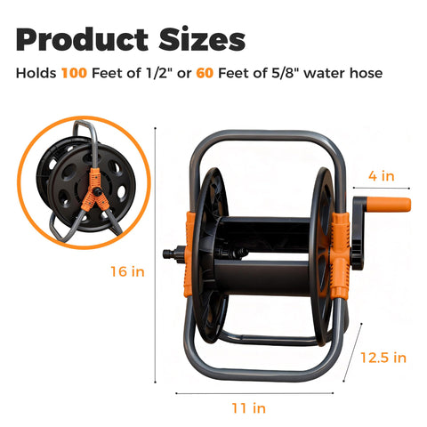 OasisTrim hose reel cart in use waters beds and borders efficiently.
