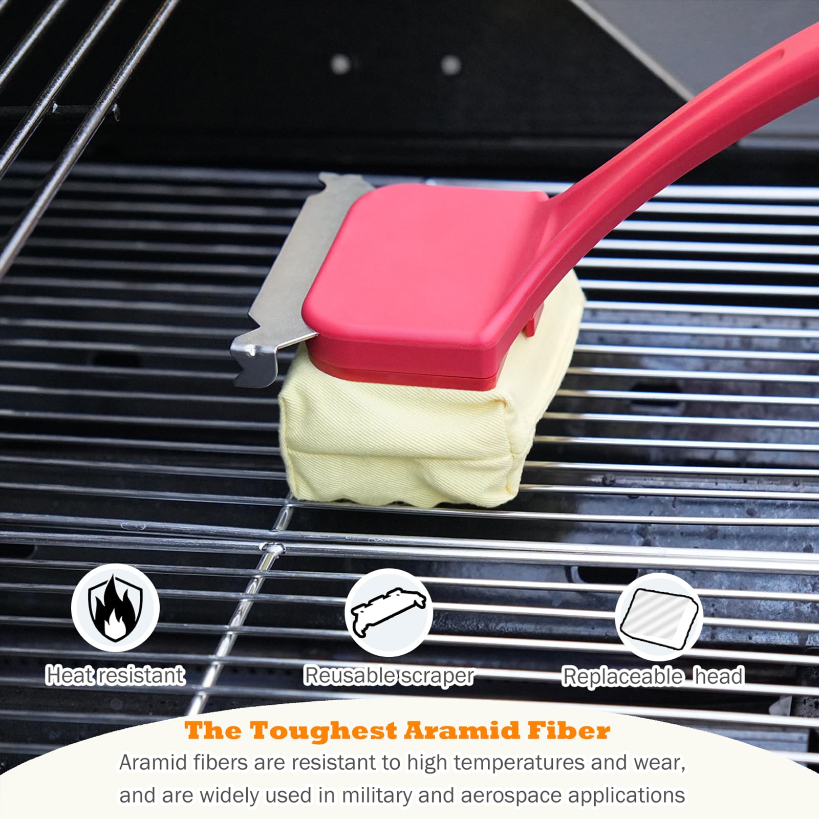 OATISLIFE anti-scald grip handles hot grills safely during cleaning