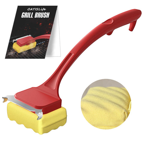 OATISLIFE bristle-free steam grill brush for safer, thorough grill cleaning