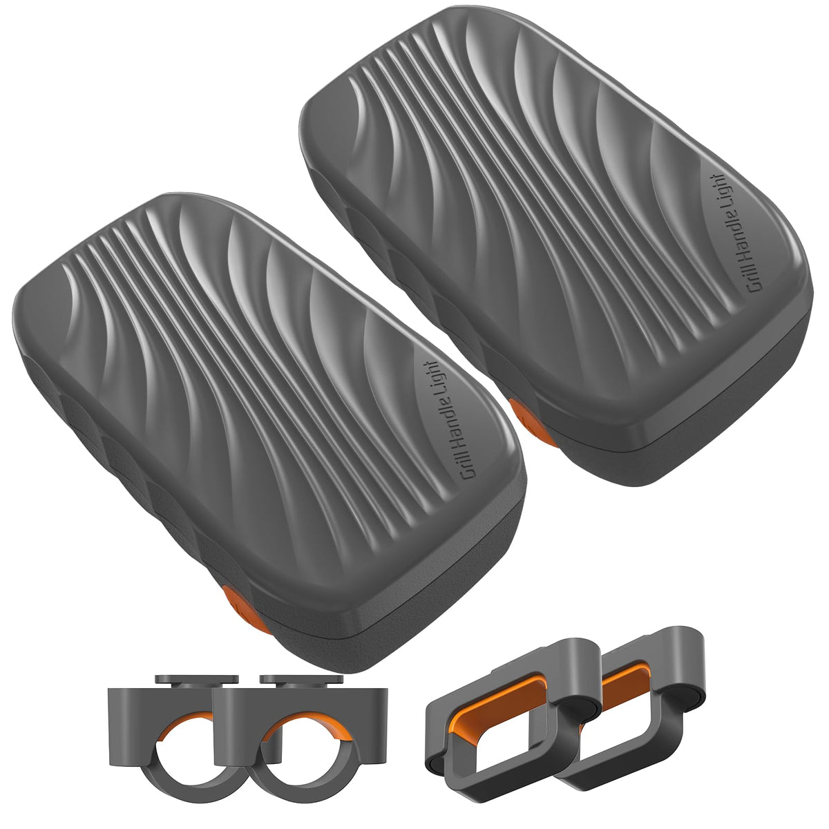 OATISLIFE two-pack grill lights mounted on a grill handle for brighter visibility