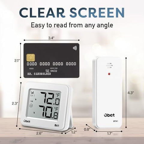OBET remote transmission range showcases up to 500 feet for spread-out spaces.