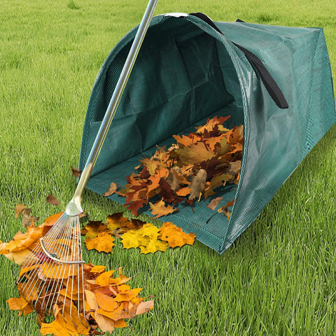 OBILAN foldable yard waste bag with sturdy handles for portable leaves and debris.