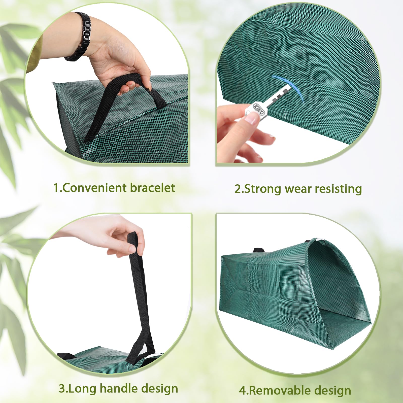 OBILAN leaf scoop 200L capacity ideal for collecting leaves without bending.