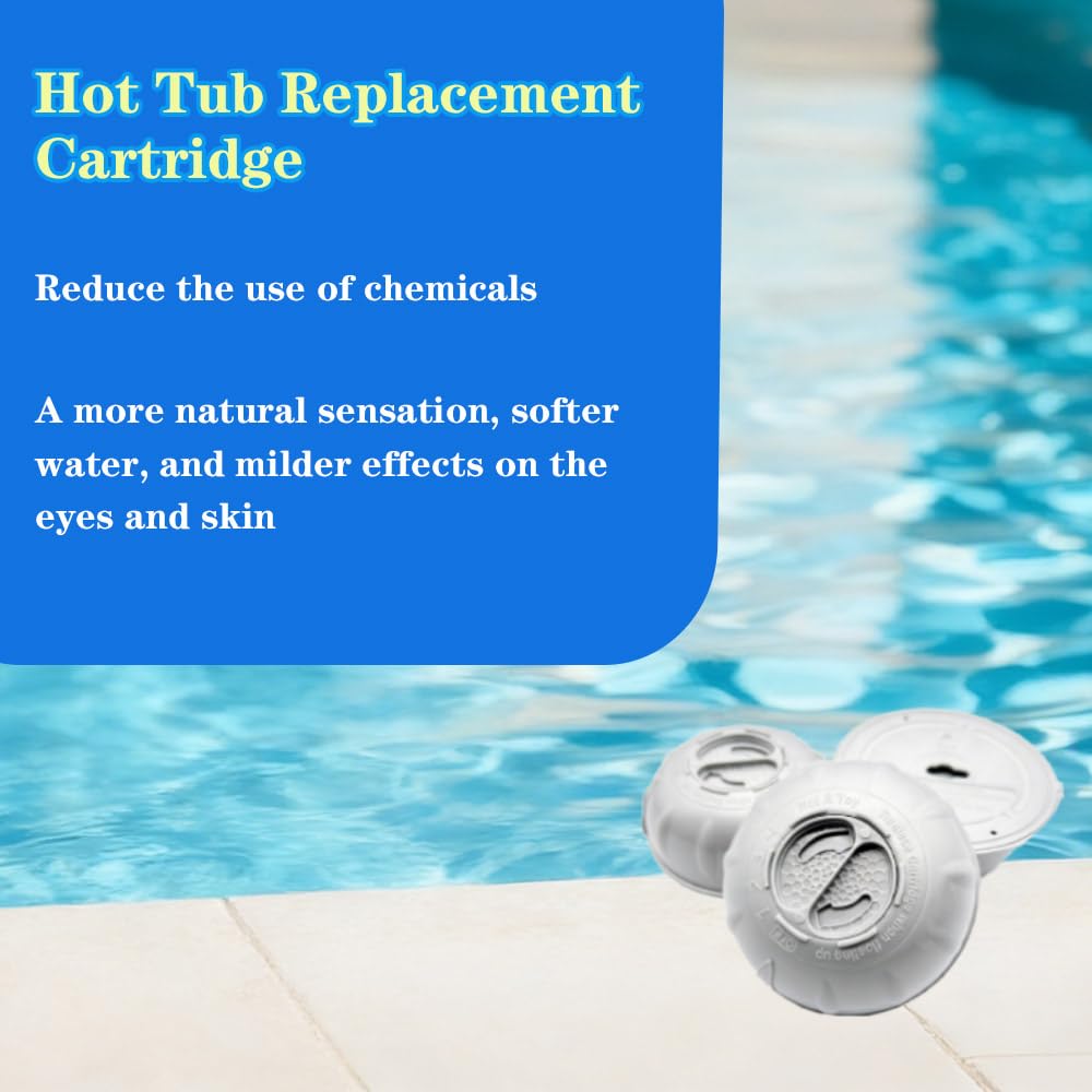 OBMAO hot tub cartridge in tub shows easy replacement.