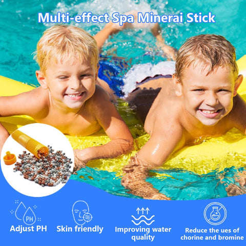 OBMAO Spa Mineral Sticks mineral-balls closeup shows natural minerals for clear water
