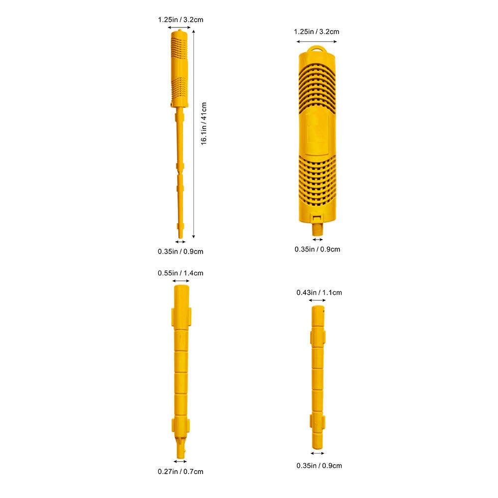 OBMAO yellow-sticks in a filter chamber illustrating simple spa maintenance