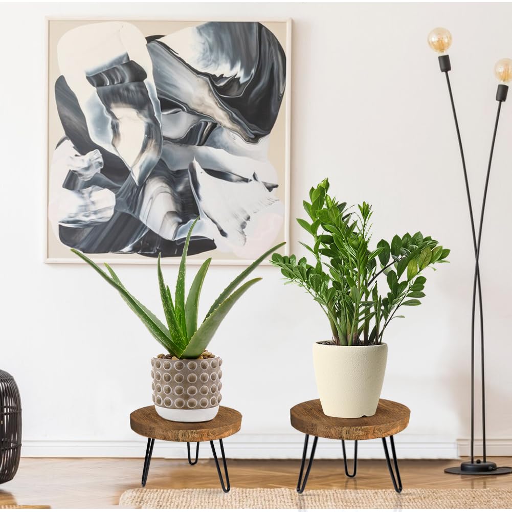 OBTAIN boho rustic plant stand adds warmth to living spaces