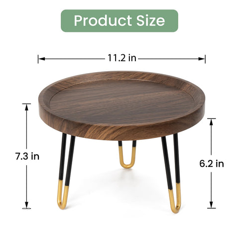 OBTAIN plant stand with metal legs provides durable support for plants.