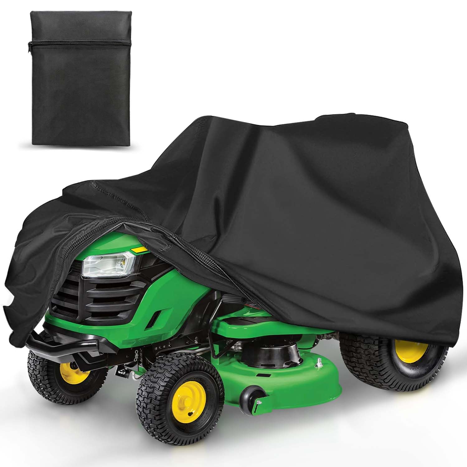 OBTANIM Outdoors waterproof lawn mower cover protects against rain and dust