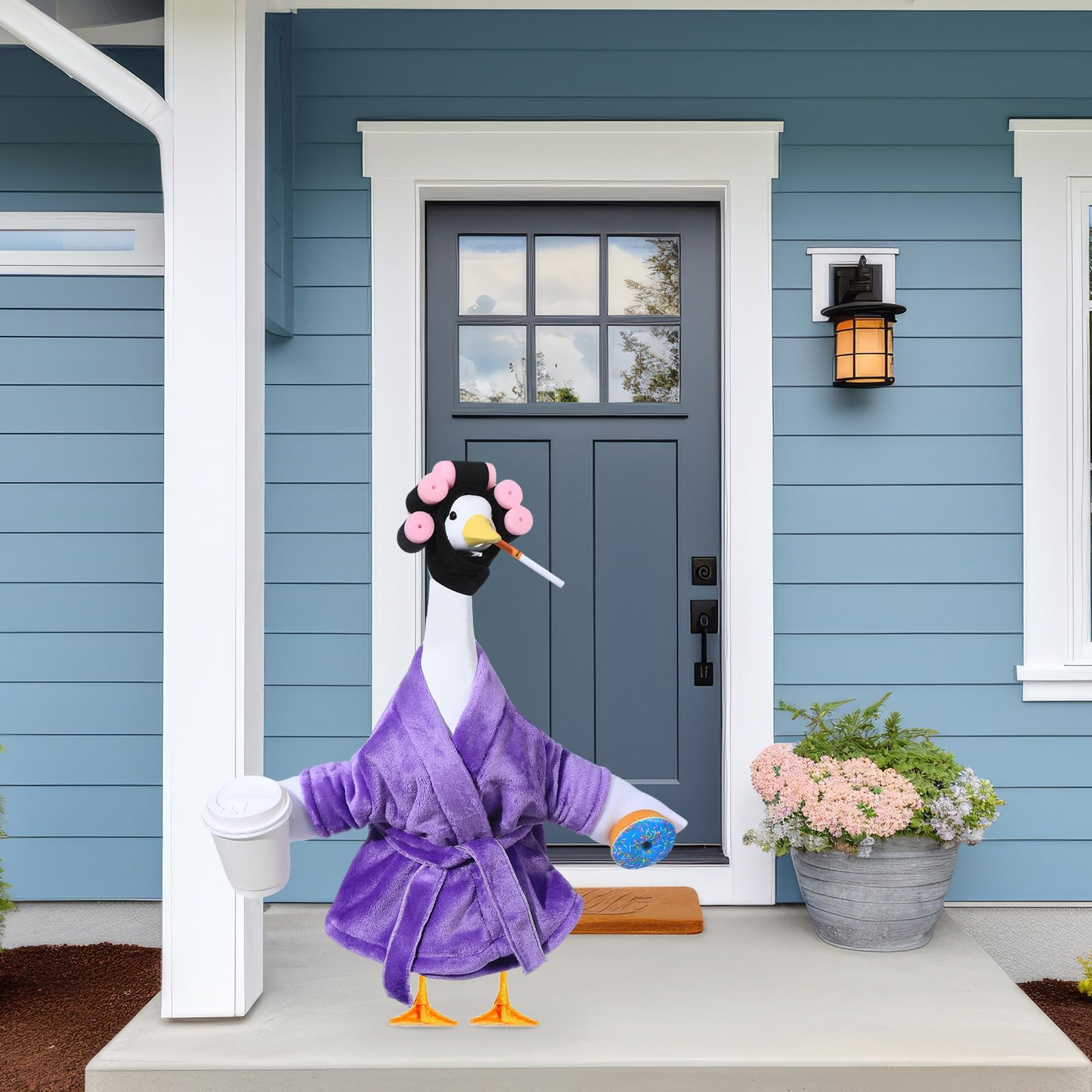Donut prop from OBUSATT adds fun, photo-worthy accents to garden statues.
