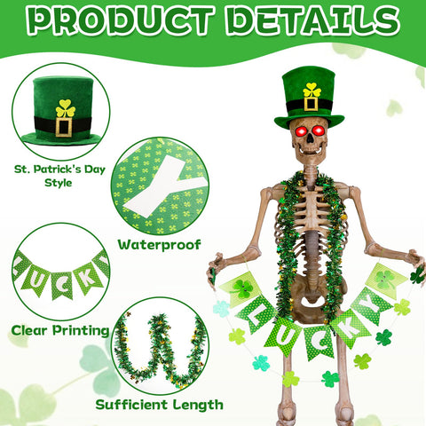 OBUSATT shamrock banner adds iconic motif to entryways and parties.