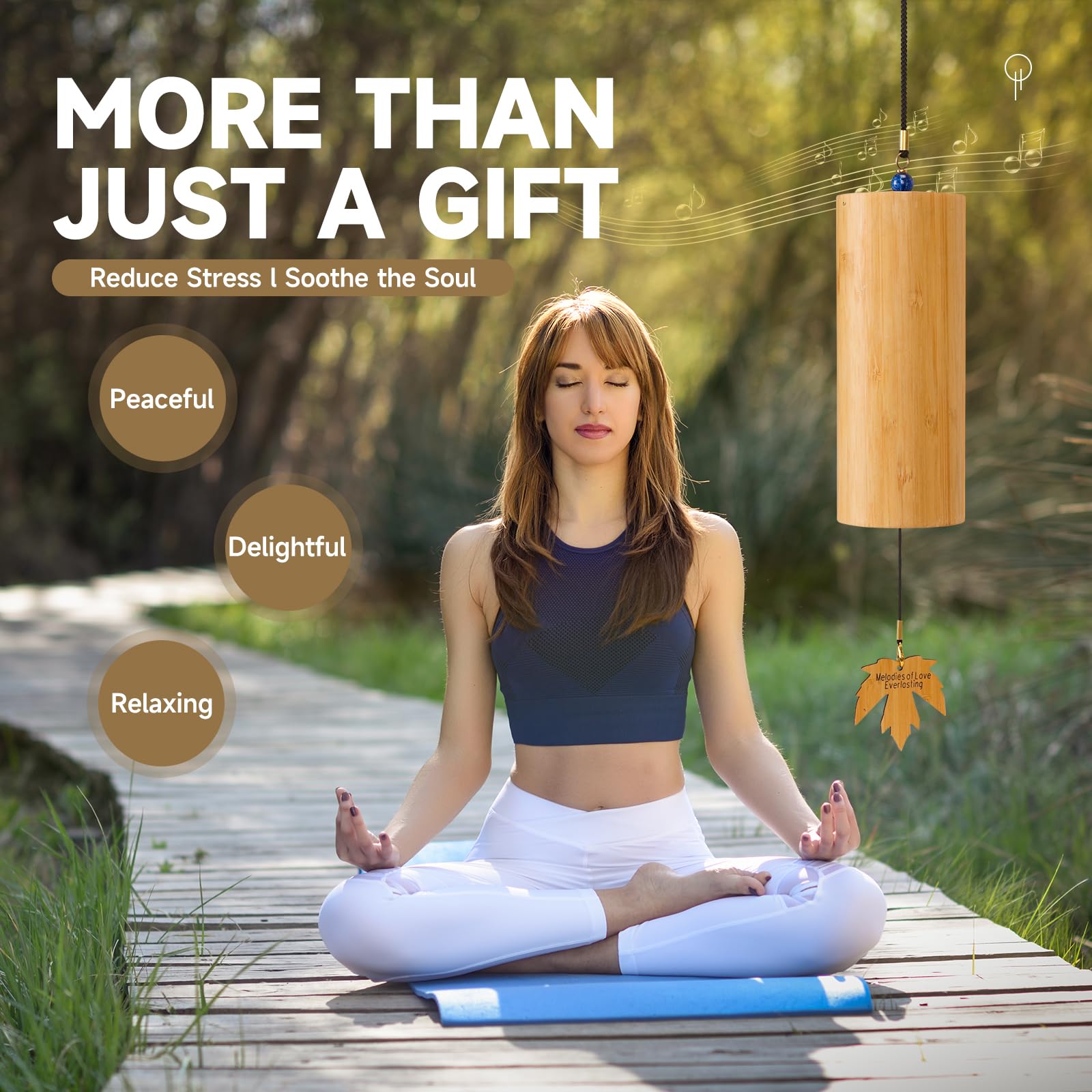OcarinaWind zen chime garden, minimalist rustic design enhances outdoor areas.