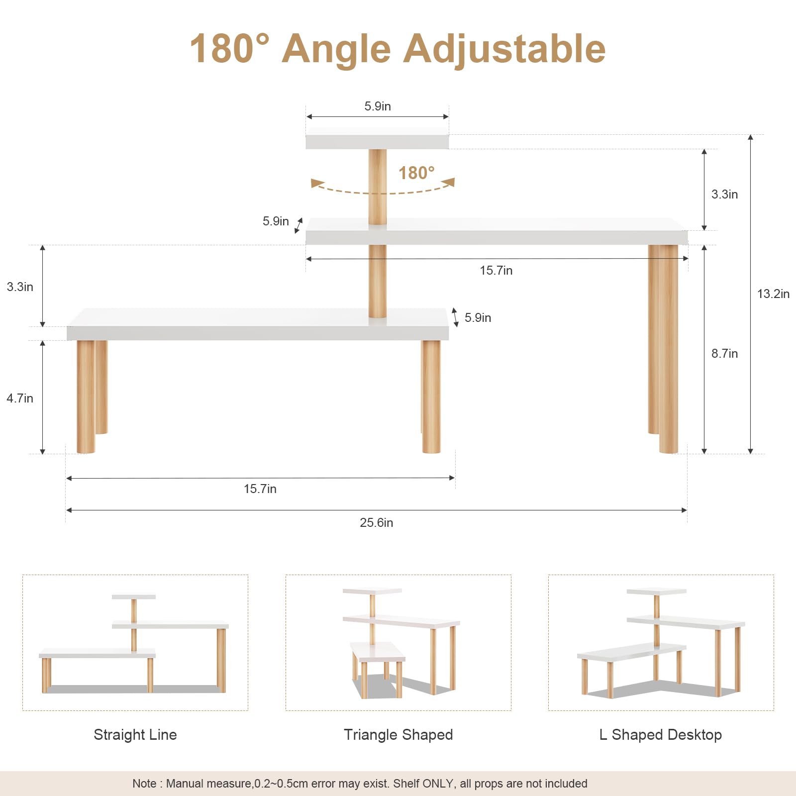OcBuct long desktop plant rack in beech wood for multiple pots.