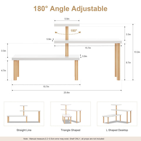 OcBuct long desktop plant rack in beech wood for multiple pots.