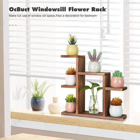 OcBuct solid wood bottom shelf highlighting sturdy support for heavier pots