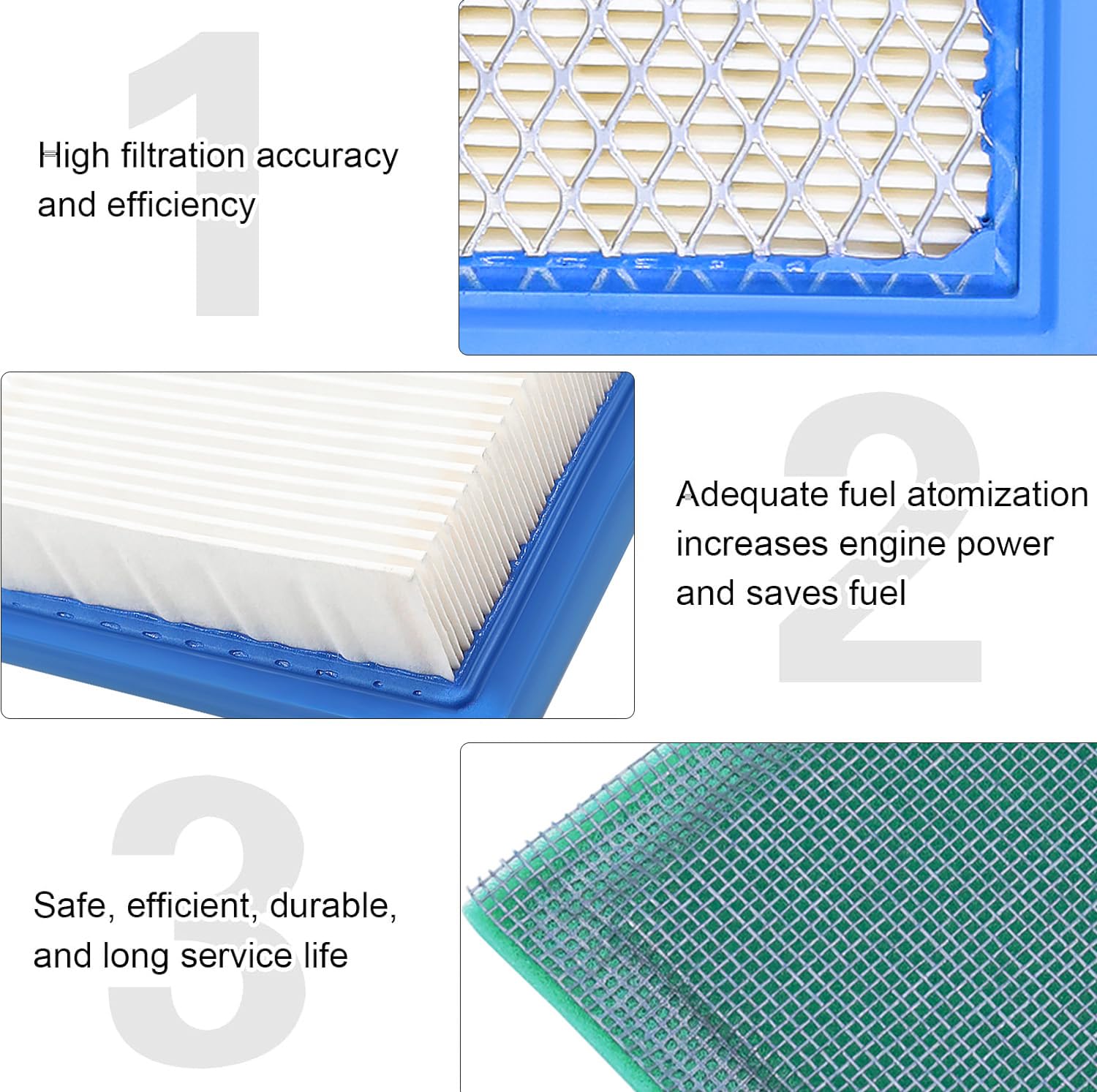OCEAIR premium materials: filter paper and metal construction.
