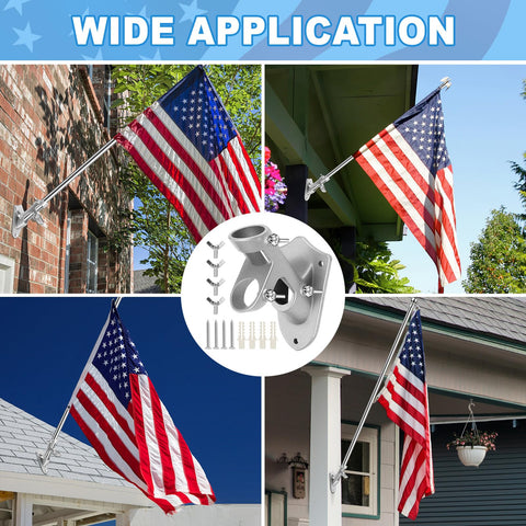 Ocean Ice flag holder ideal for outdoor applications on homes, garages, or decks.