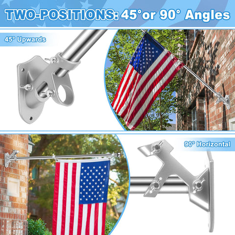 Ocean Ice flag holder features rust-proof coating for weather durability.
