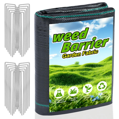 Ocean Ice weed barrier fabric 3ft 50ft with guide line for easy laying and weed control
