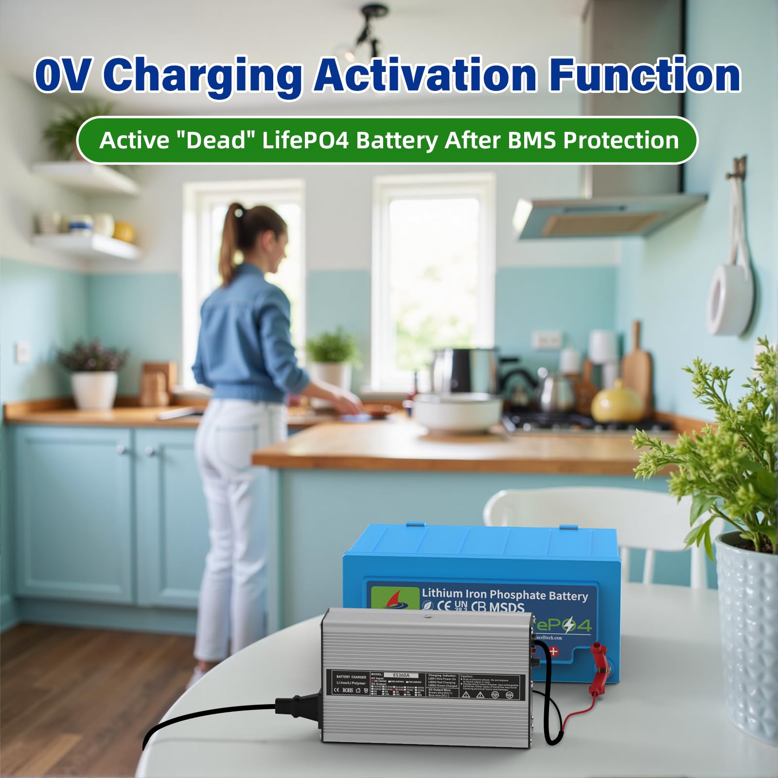 OCELL charger includes US power cable for easy plug-and-play in North America.