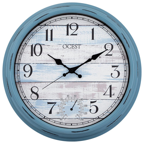 OCEST 16-inch clock face provides bold outdoor readability from across the yard.