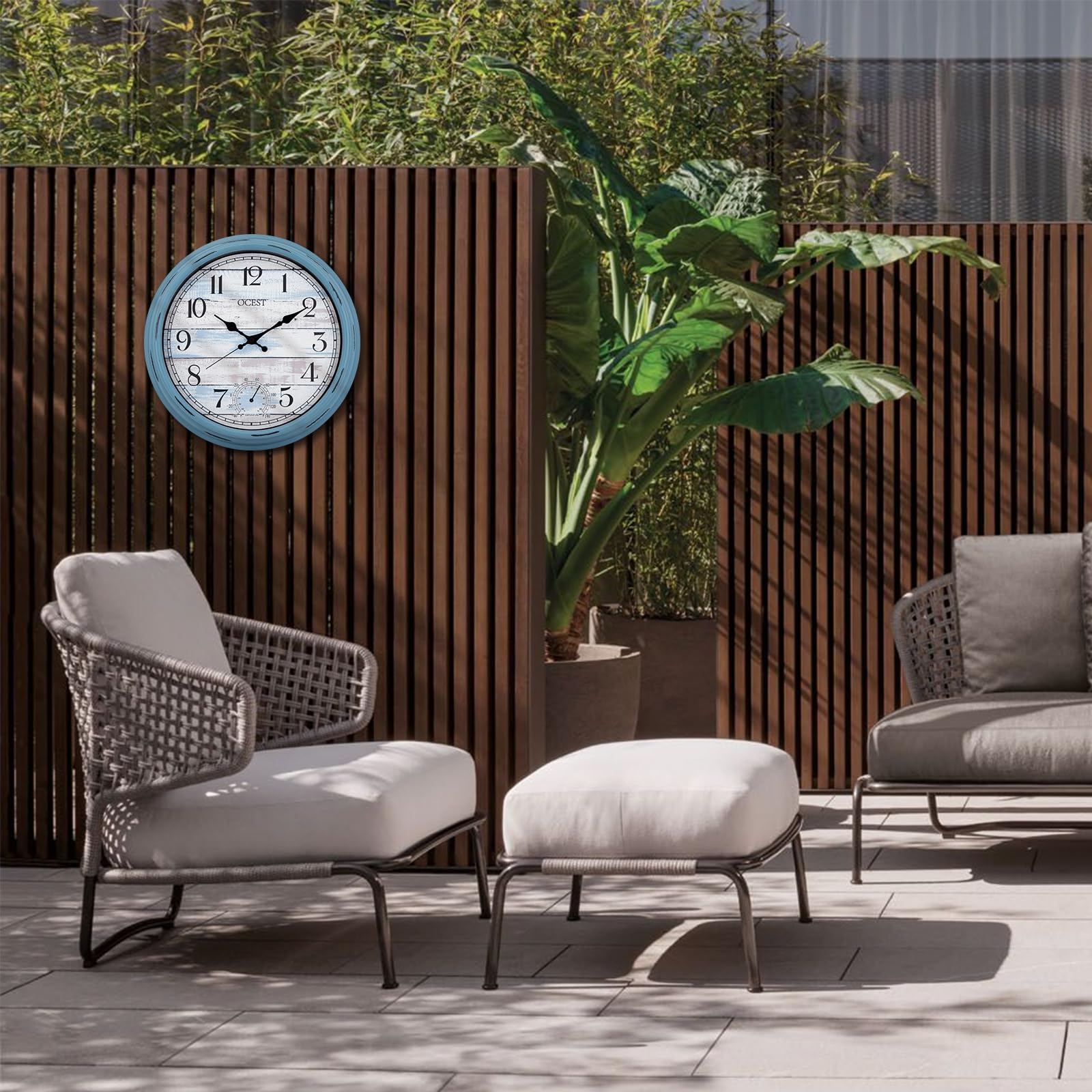 OCEST large numerals offer easy reading from across patios or yards.
