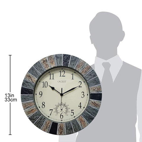 OCEST large dial clock by pool or garden adds functional decor.