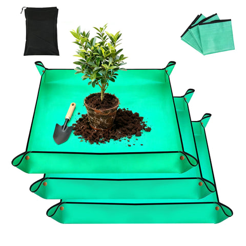 OCMML repotting mat 26.8-inch square keeps soil contained during potting
