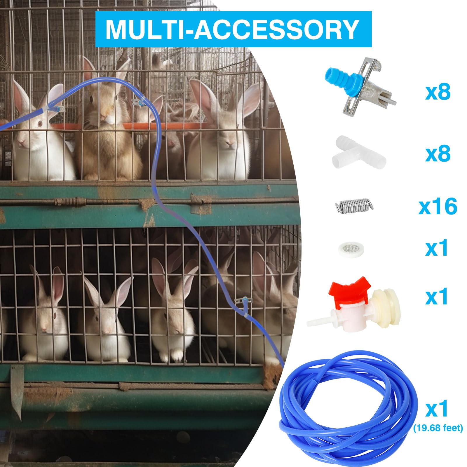 OCQOTAT 19.68ft hose section displayed for gravity-fed setup in compact spaces