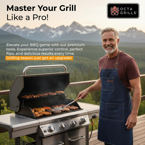 OctaGrills leather hanging loops provide convenient storage after grilling.