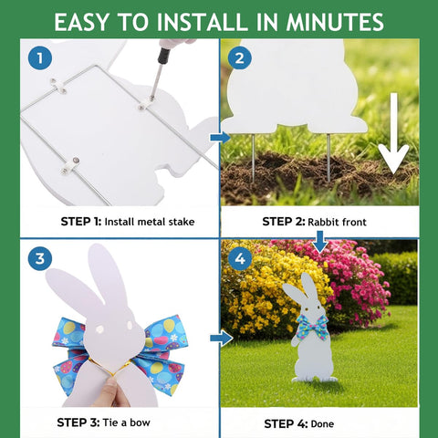 Octisys colorful egg bows add festive color to outdoor Easter decor.