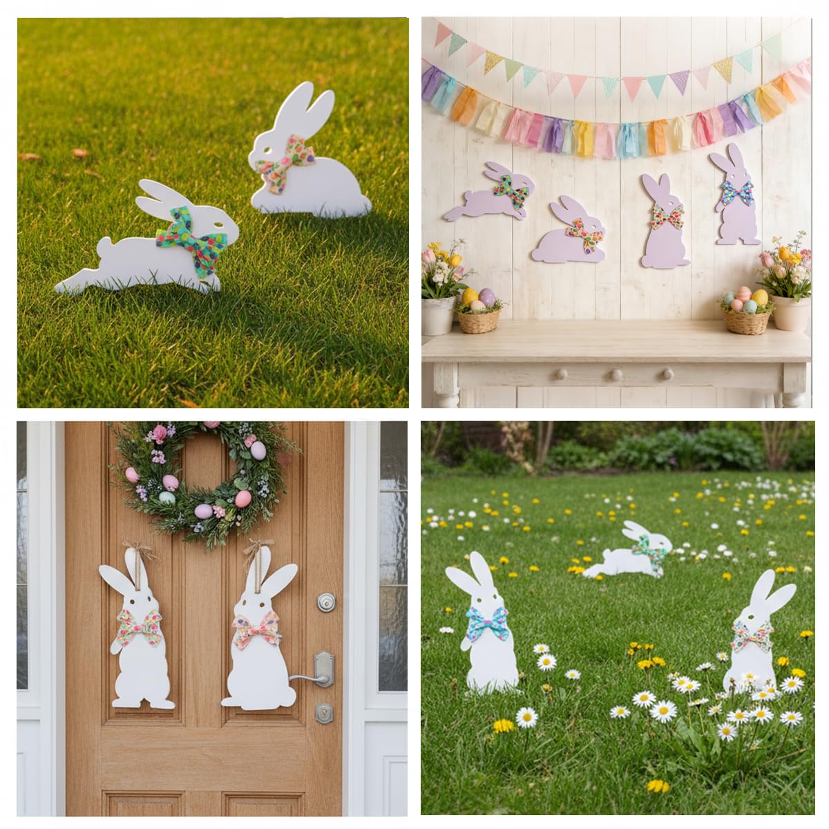 Octisys complete Easter decoration set includes signs, stakes, and bows.