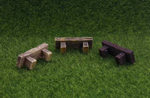 ODDIER small garden bench ideal for outdoor patio or planter displays.