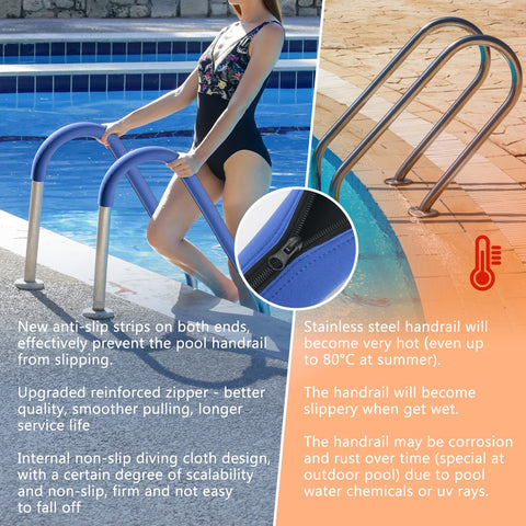 ODDMUCK pool handrail with zipper for easy installation and removal.