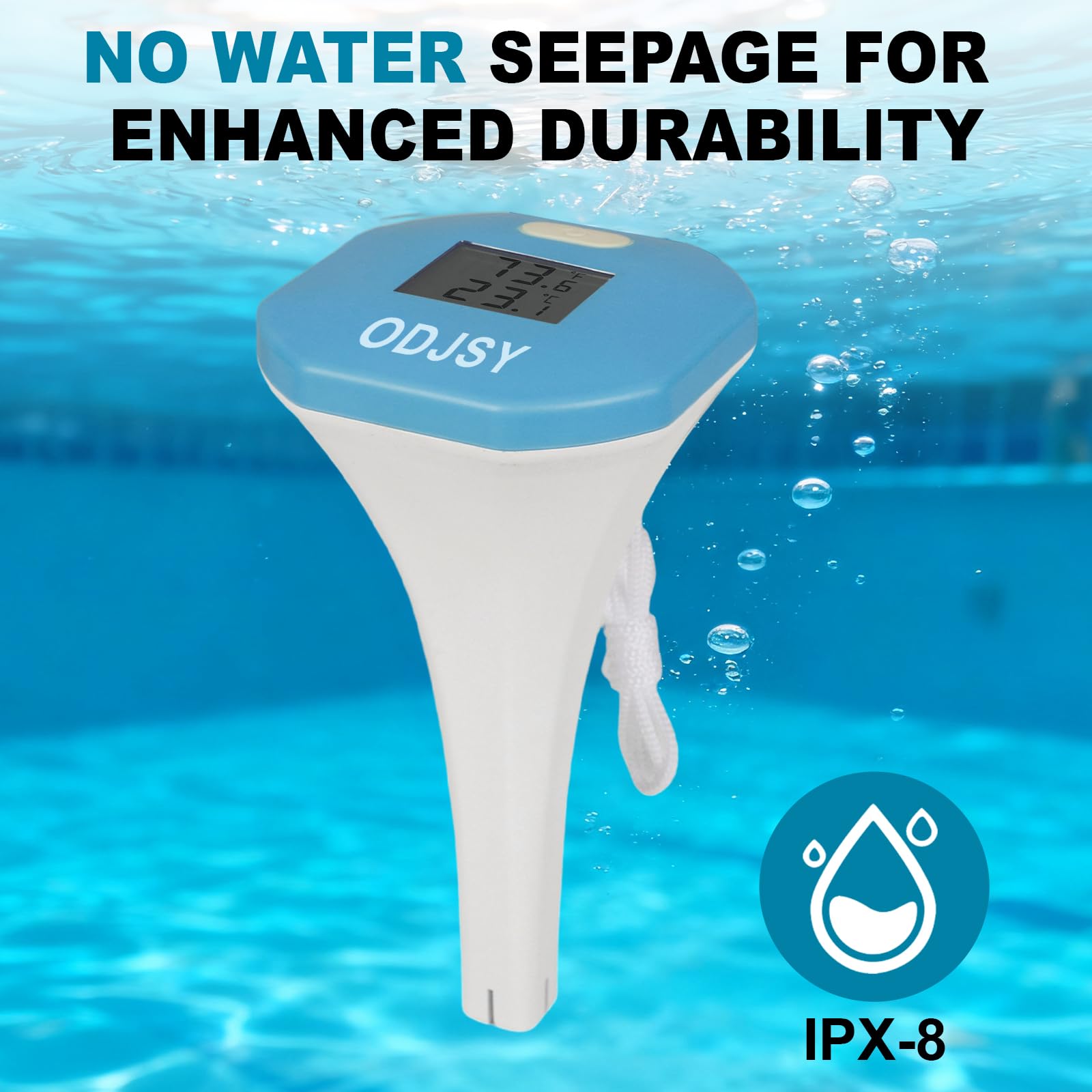 ODJSY digital LCD display shows fast, accurate temperature readings.