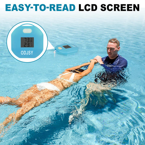 ODJSY thermometer suitable for pool, spa, aquarium use.