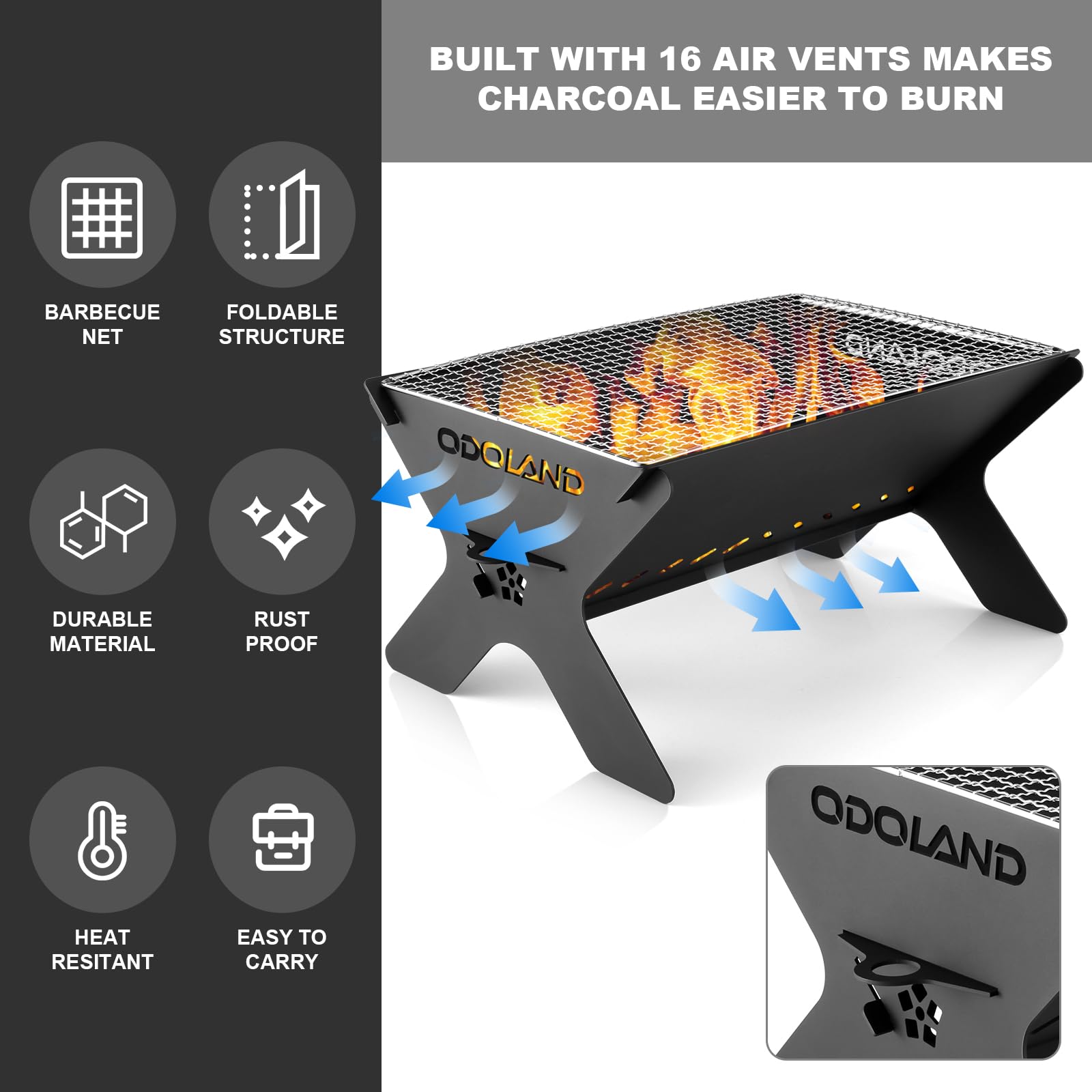 Odoland outdoor cooking setup in backyard setting for gatherings.