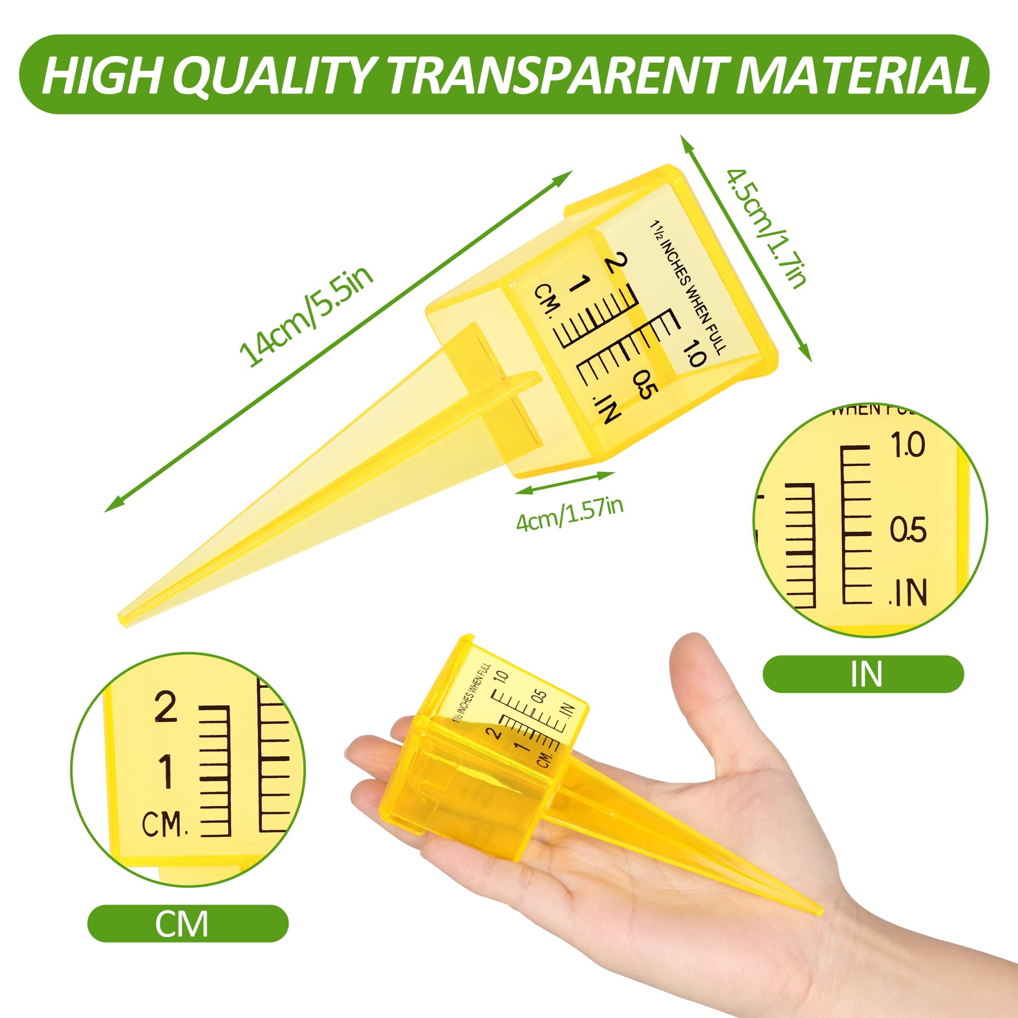 ODOME yellow housing increases visibility in the garden for easy readings.