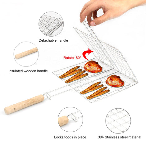 Odowalker Barbeque Grill Basket designed for fish and delicate seafood.