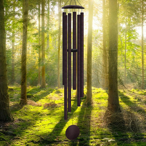 ODRODR 66-inch wind chime with bronze tubes delivering deep tone outdoors.