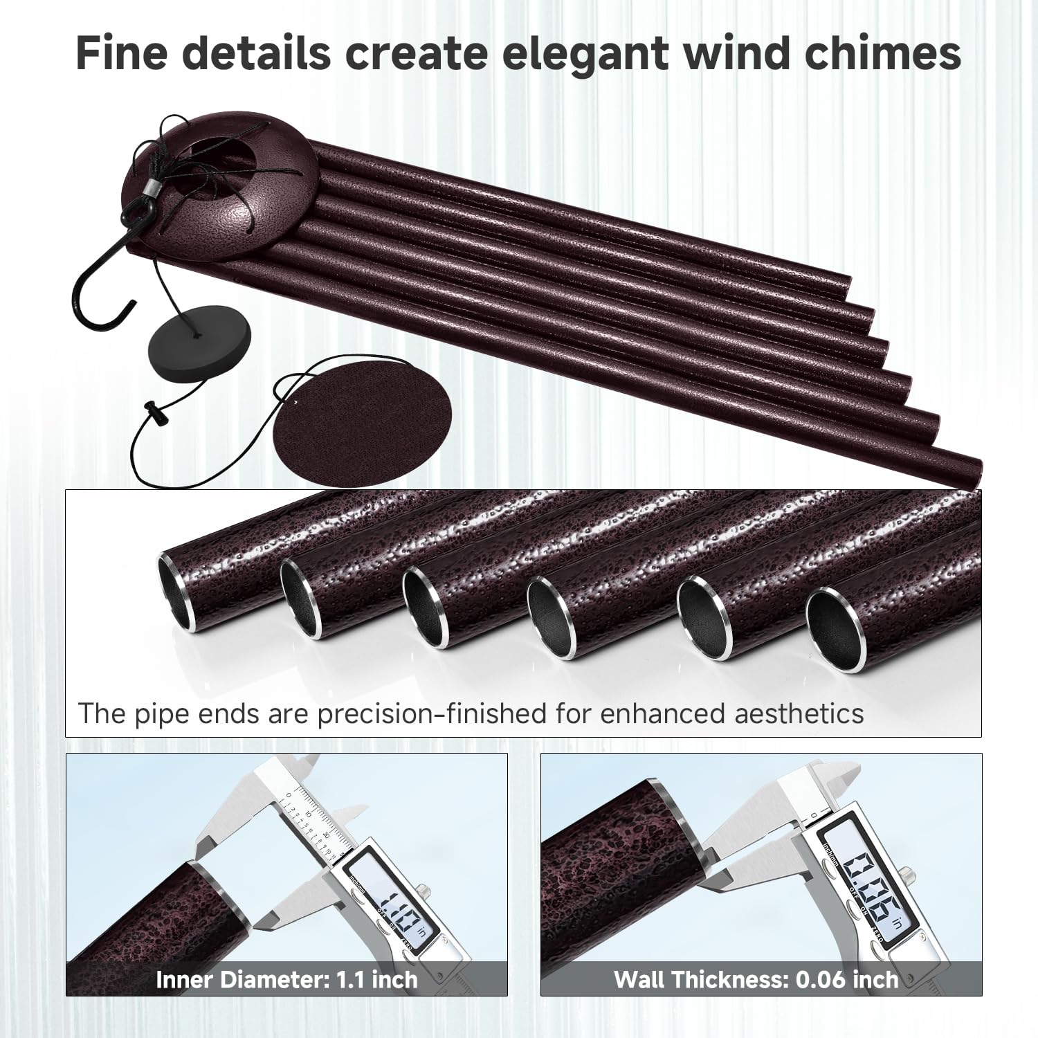 ODRODR outdoor wind chime's reinforced hanging system withstands harsh weather.