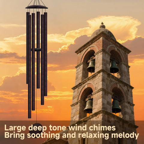 ODRODR bronze-tone wind chime ideal for patio or balcony decor.