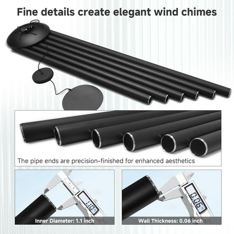 ODRODR wind chimes with weather coating resist rust and rain.